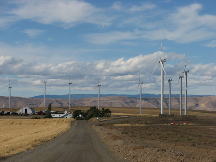 Ветроэнергетические установки (ветряки) широко используются за рубежом коммерческими компаниями. шт. Орегон, США, фото: Андрей Клименко